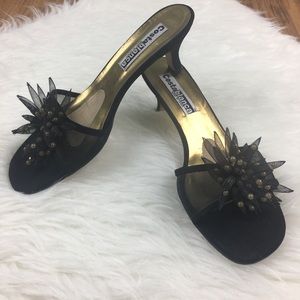 Costa Blanca Black slip on heels